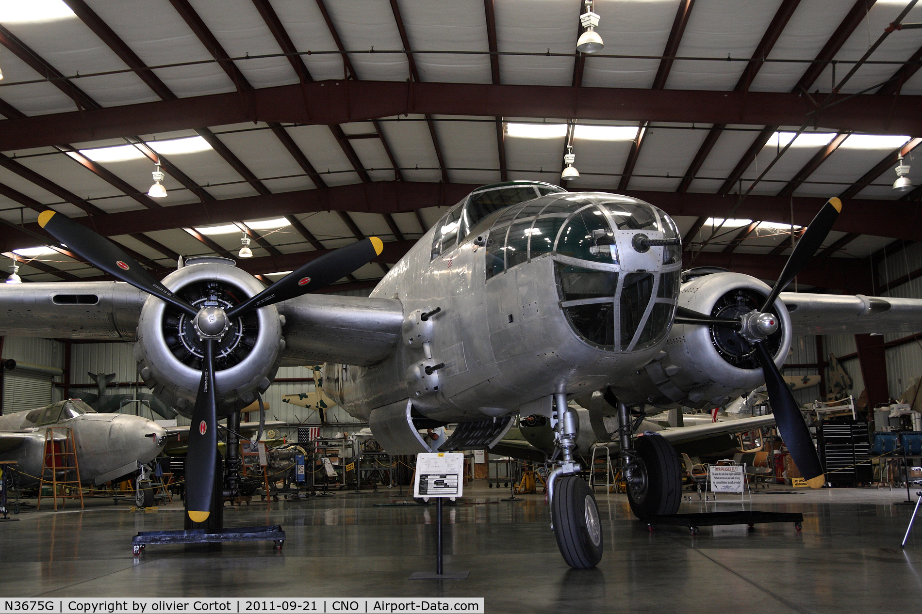 N3675G, 1944 North American B-25J Mitchell Mitchell C/N 108-33698, Waiting to pick you up ! Planes of fame museum