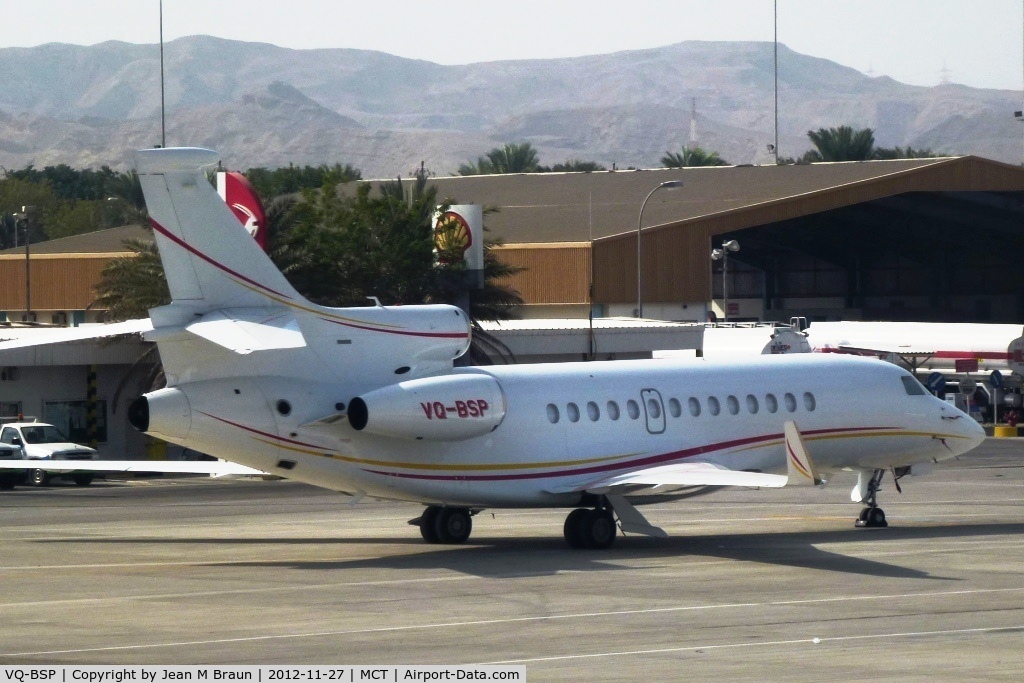 VQ-BSP, 2010 Dassault Falcon 7X C/N 083, SHELL corporate jet visiting their international operations.