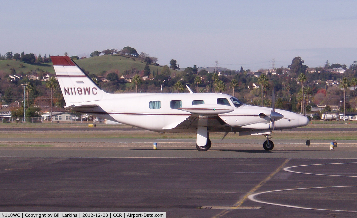 N118WC, 1979 Piper PA-31T C/N 31T-8020020, Taxiing for takeoff.