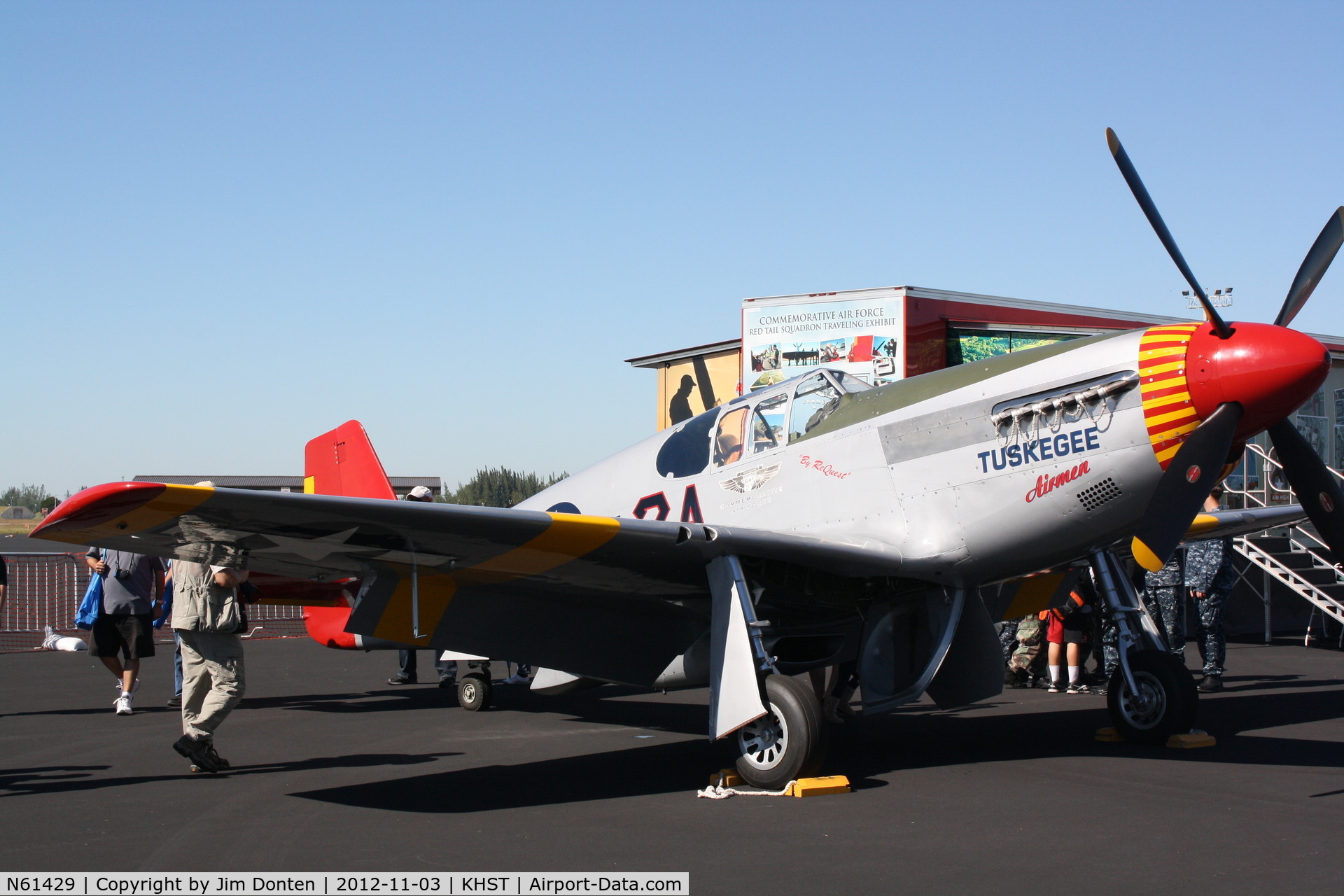 N61429, 1942 North American P-51C Mustang C/N 103-26199, P-51 Mustang (NX61429) of the Red Tails Squadron on static display at Wings over Homestead