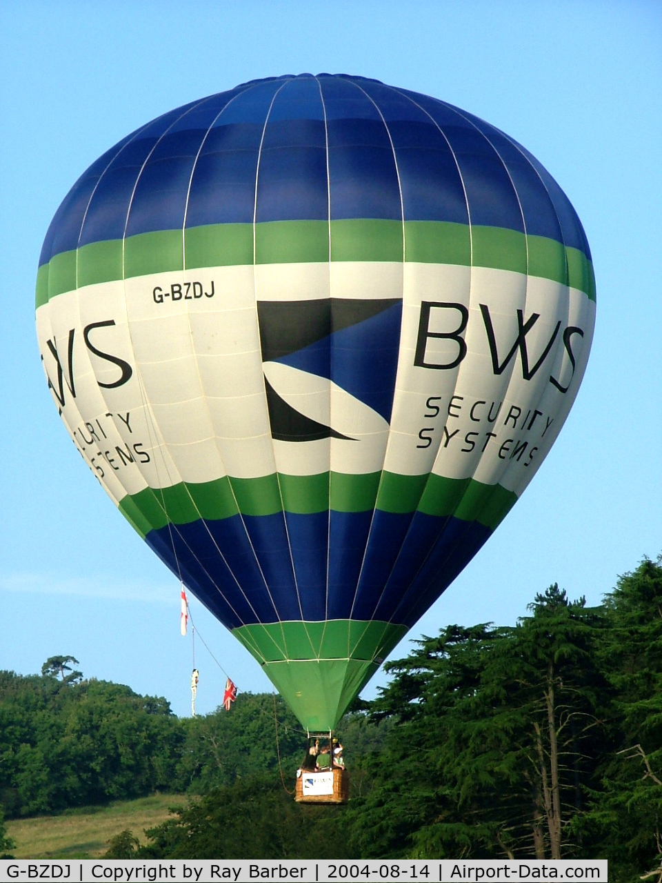 G-BZDJ, 2000 Cameron Balloons Z-105 C/N 4832, Cameron Z-105 HAFB [4832] Ashton Court~ G 14/08/2004