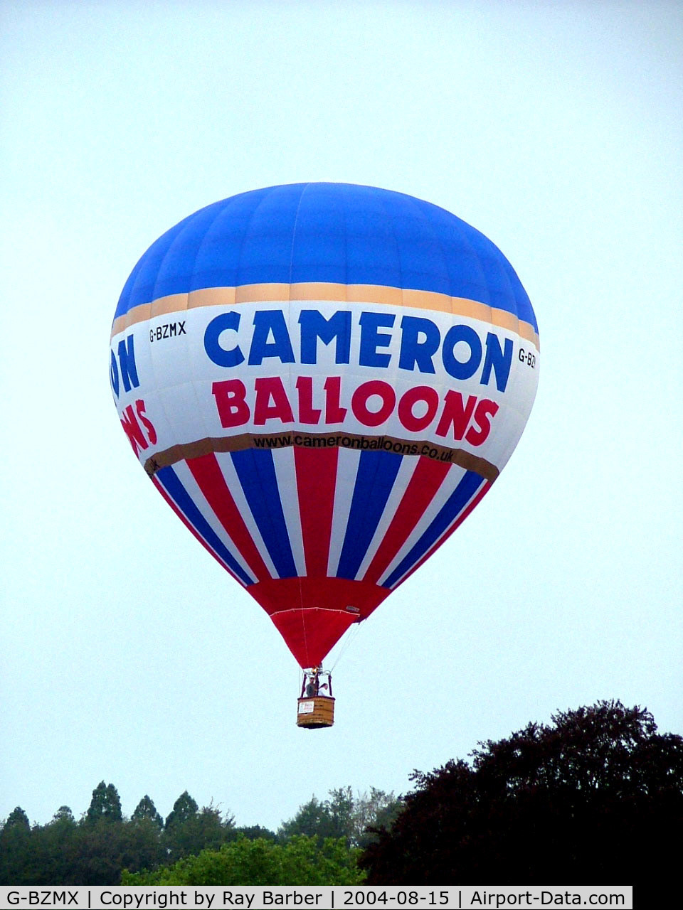 G-BZMX, 2000 Cameron Balloons Z-90 C/N 4942, Cameron O-77 HAFB [2182] Ashton Court~ G 15/08/2004