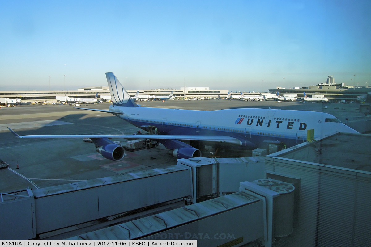 N181UA, 1991 Boeing 747-422 C/N 25278, At San Francisco