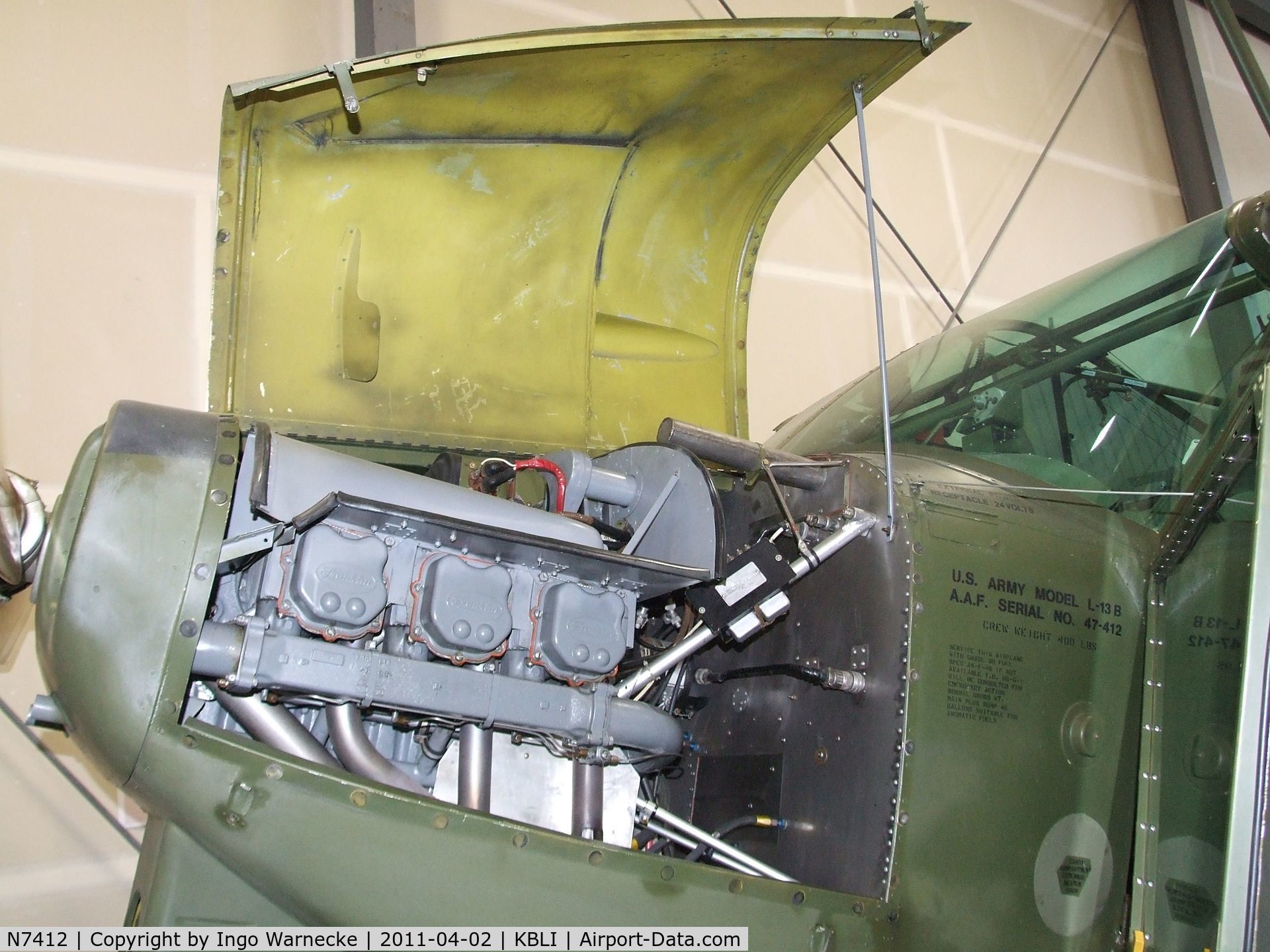 N7412, 1949 Consolidated Vultee L-13B C/N 47-412, Consolidated Vultee/Stinson L-13B at the Heritage Flight Museum, Bellingham WA