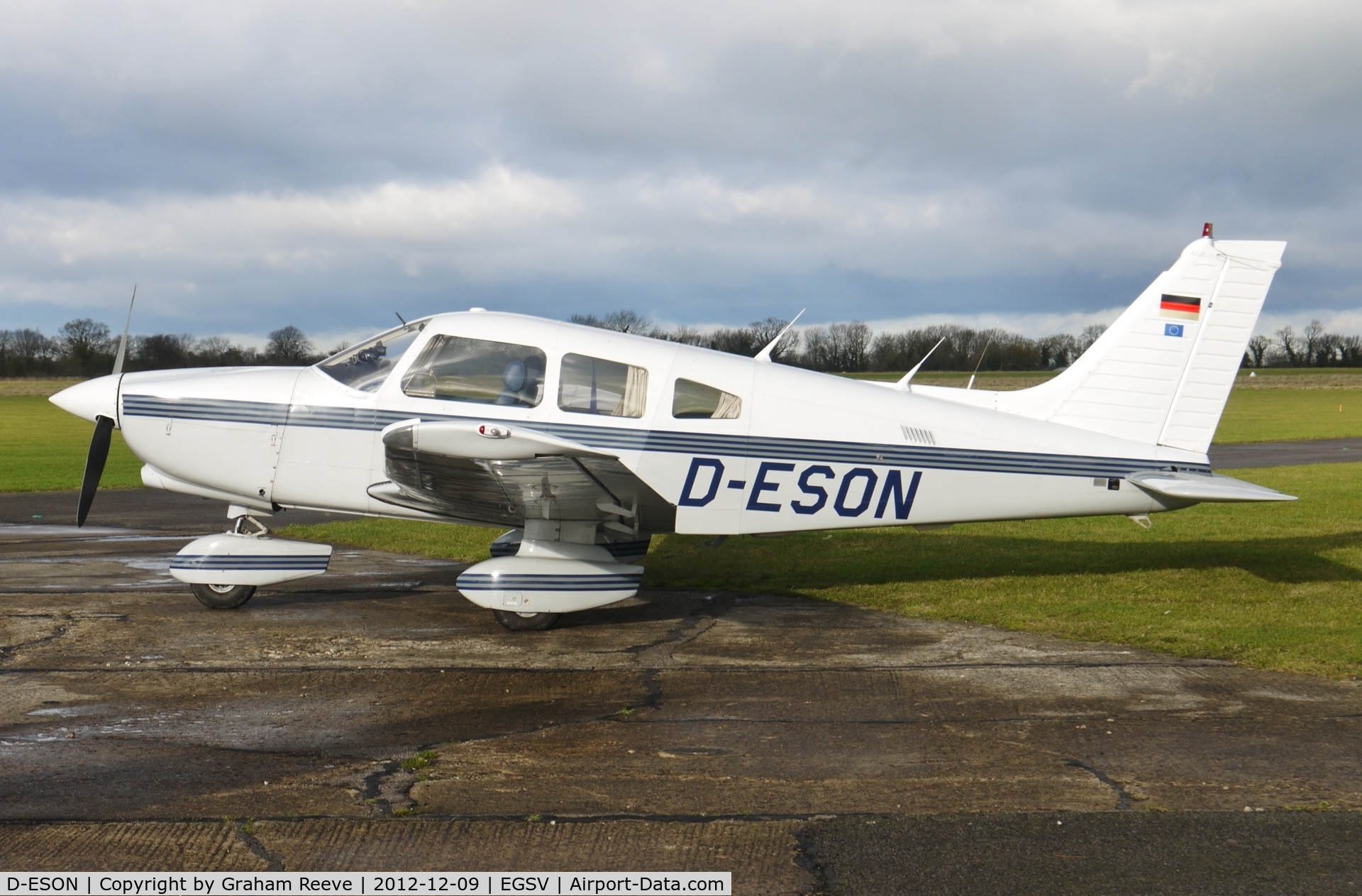 D-ESON, Piper PA-28-236 Dakota C/N 28-8611002, Parked at Old Buckenham.