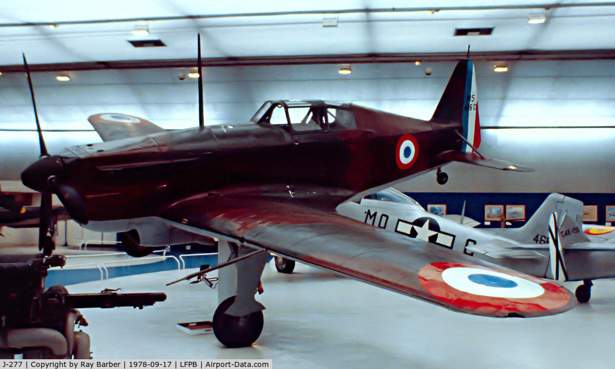 J-277, Morane-Saulnier MS.406 D-3801 C/N 15, Morane-Saulnier MS.406 D-3801 [15] Paris-Le Bourget~F 17/09/1978. Seen here unmarked and now stored at Dugny site.Image taken from a slide.