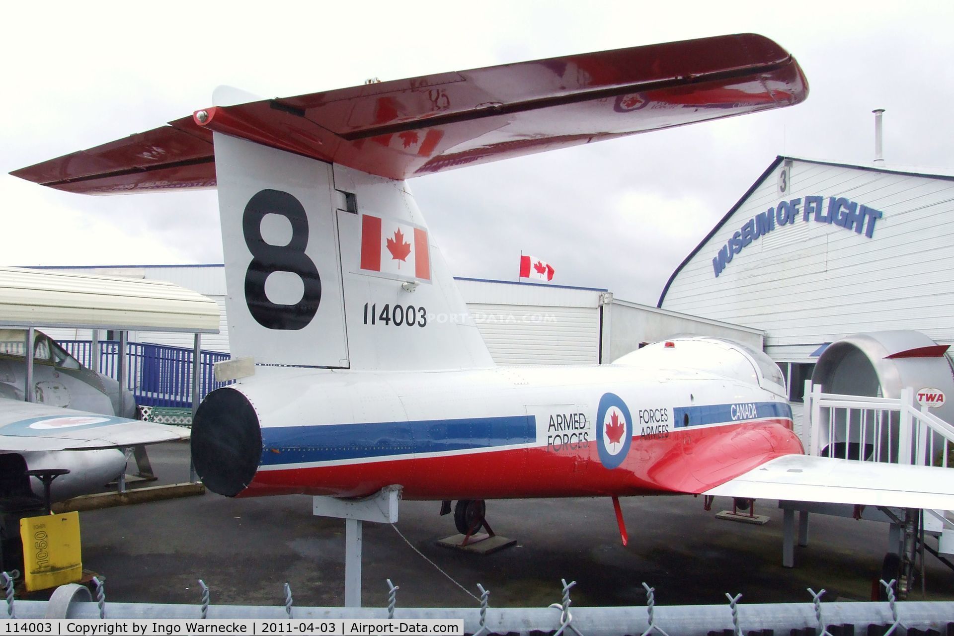 114003, 1970 Canadair CT-114 Tutor C/N 1003, Canadair CT-114 Tutor at the Canadian Museum of Flight, Langley BC