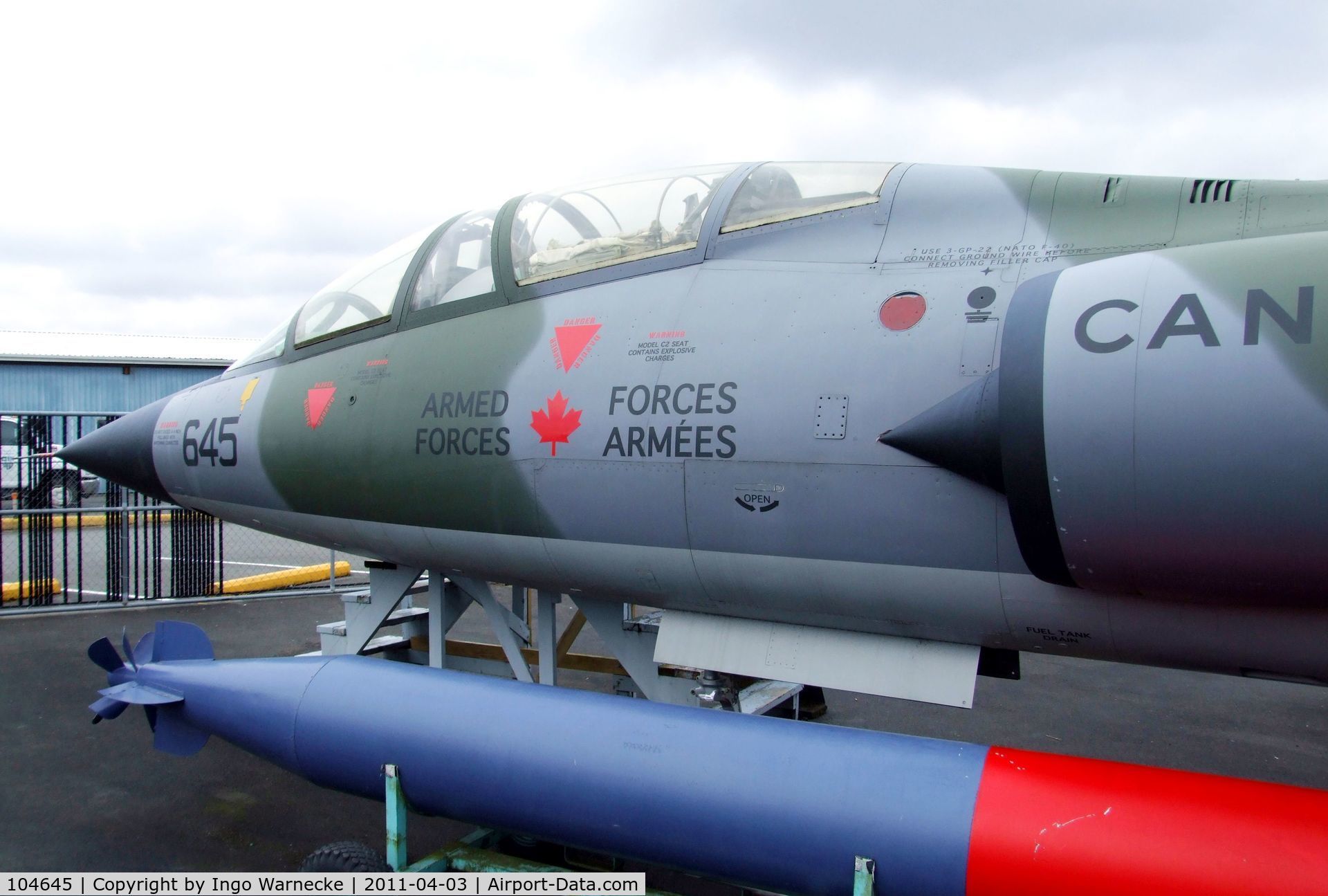 104645, Lockheed CF-104D Starfighter C/N 583A-5315, Lockheed CF-104D Starfighter at the Canadian Museum of Flight, Langley BC