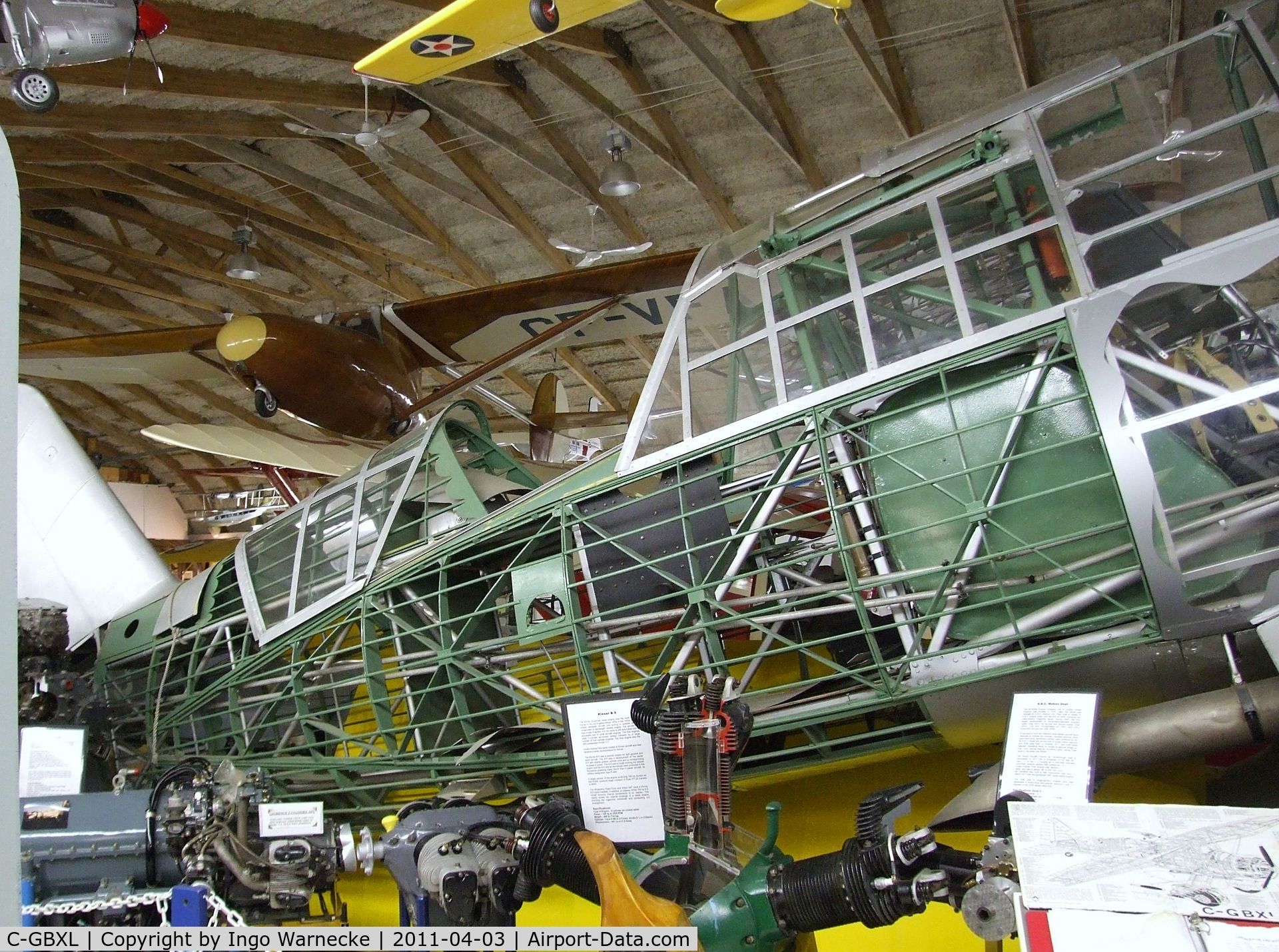 C-GBXL, 1941 Westland Lysander III C/N 1194, Westland Lysander III (without fuselage skin and stbd wing) at the Canadian Museum of Flight, Langley BC