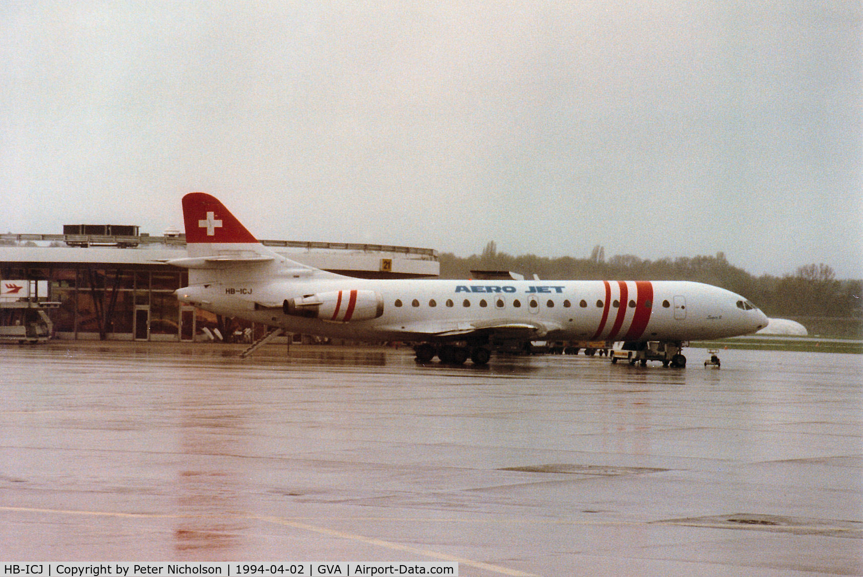 HB-ICJ, 1964 Sud Aviation SE-210 Caravelle 10B3 Super B C/N 169, Caravelle Super 10 of Aerojet as seen at Geneva in April 1994.