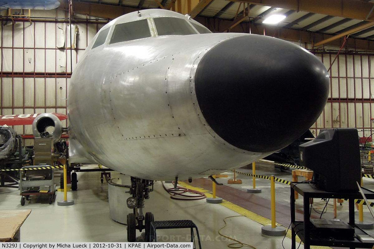 N329J, 1957 Lockheed L-1329 Jetstar C/N 1001, At the Museum of Flight Restoration Center, Everett