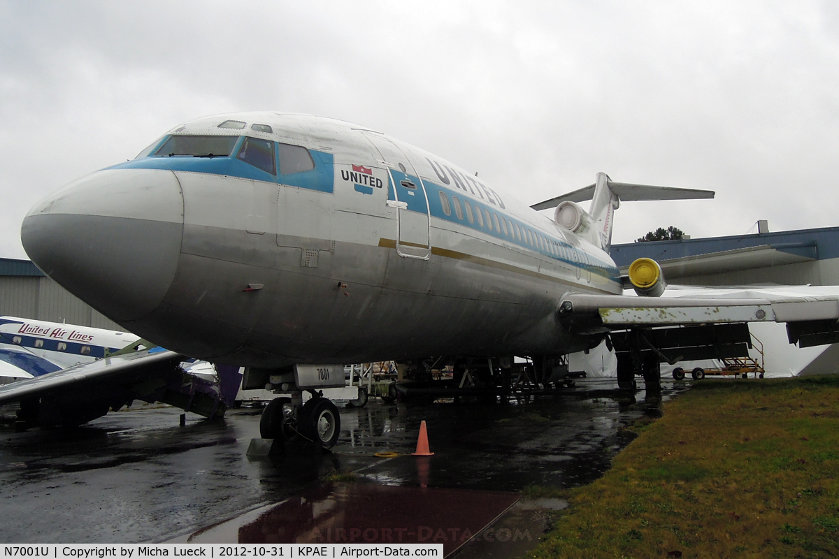 N7001U, 1963 Boeing 727-22 C/N 18293, At the Museum of Flight Restoration Center, Everett