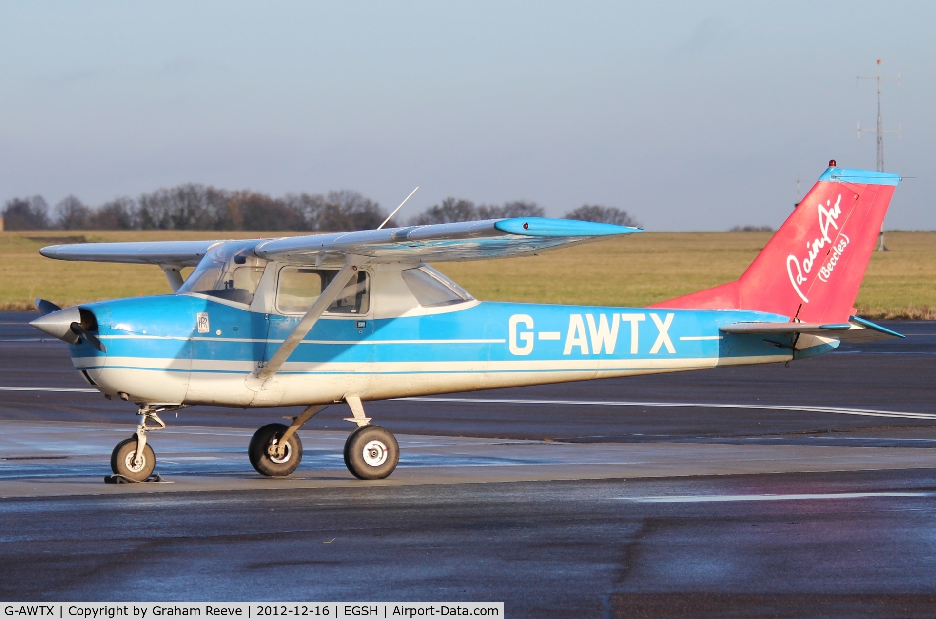 G-AWTX, 1968 Reims F150J C/N 0404, Parked at Norwich.