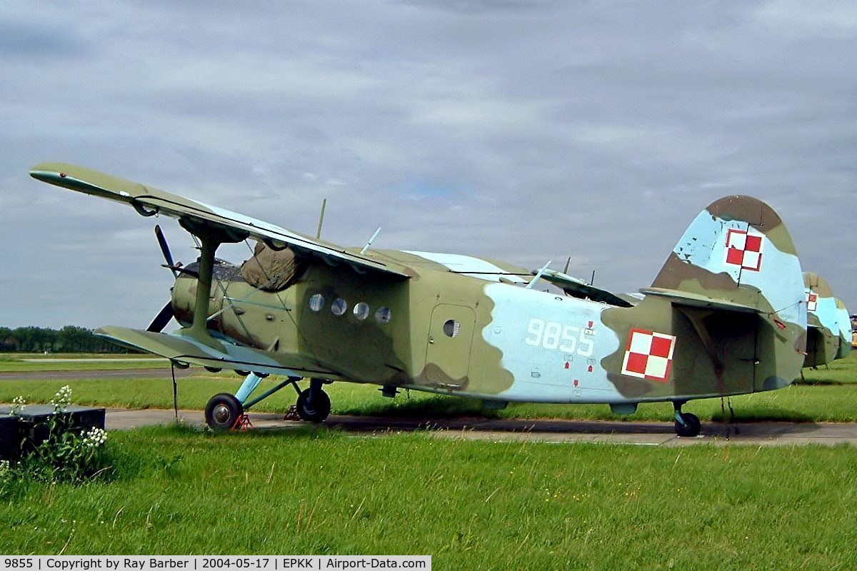 9855, Antonov An-2T C/N 1G98-55, Antonov An-2T [1G98-55] (Polish AF) Cracow - Balice {John Paul II International}~SP 17/05/2004.