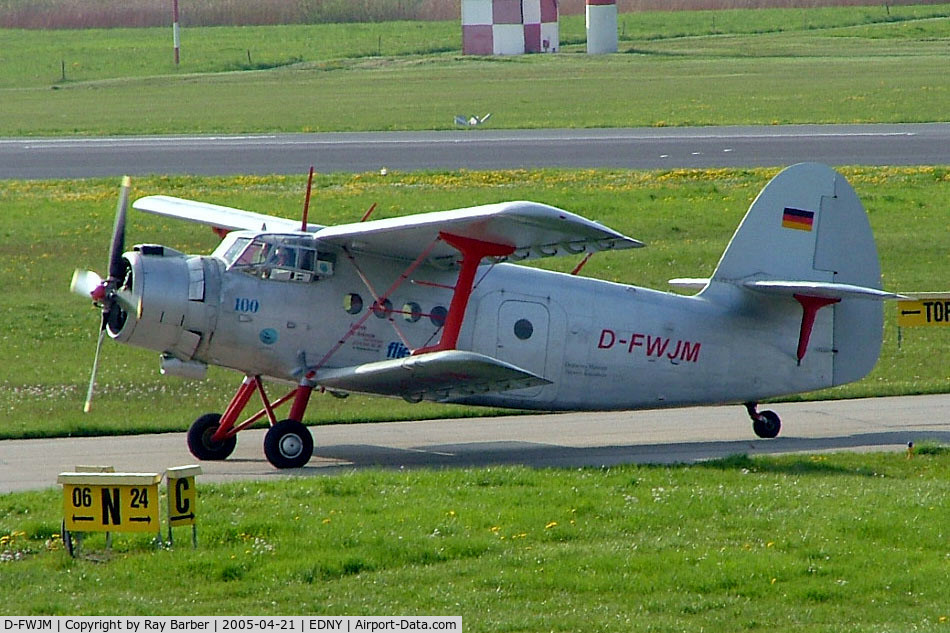 D-FWJM, 1976 PZL-Mielec An-2T Colt C/N 1G166-38, Antonov An-2T [1G166-38] Friedrichshafen~D 21/04/2005