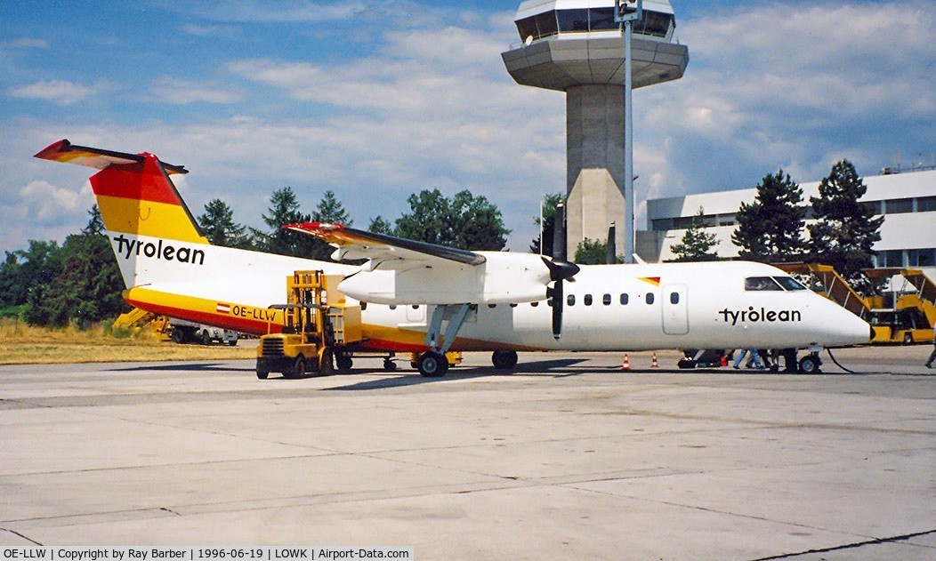 OE-LLW, 1991 De Havilland Canada DHC-8-314 Dash 8 C/N 309, DHC-8-311A Dash 8 [309] (Tyrolean Airlines) Klagenfurt~OE 19/06/1996