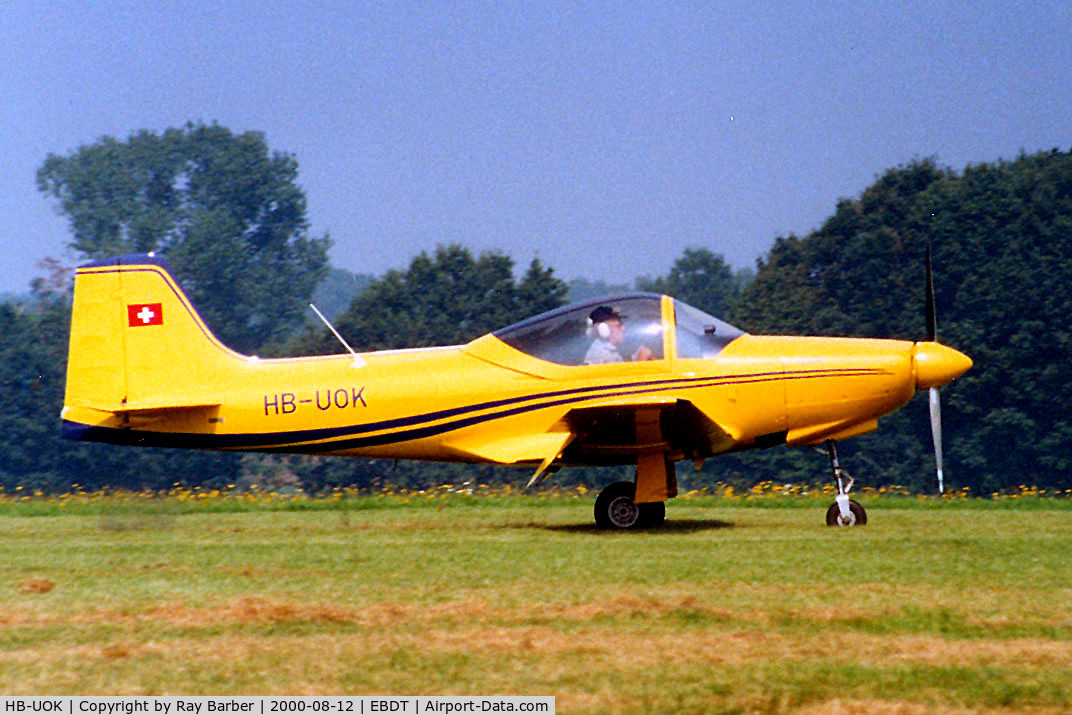 HB-UOK, 1958 Aviamilano Series 2 C/N 115, Aviamilano F.8L Falco II [115] Schaffen-Diest~OO 12/08/2000 This was written off in a crash at Nuit St.Georges France 2003-05-24.
