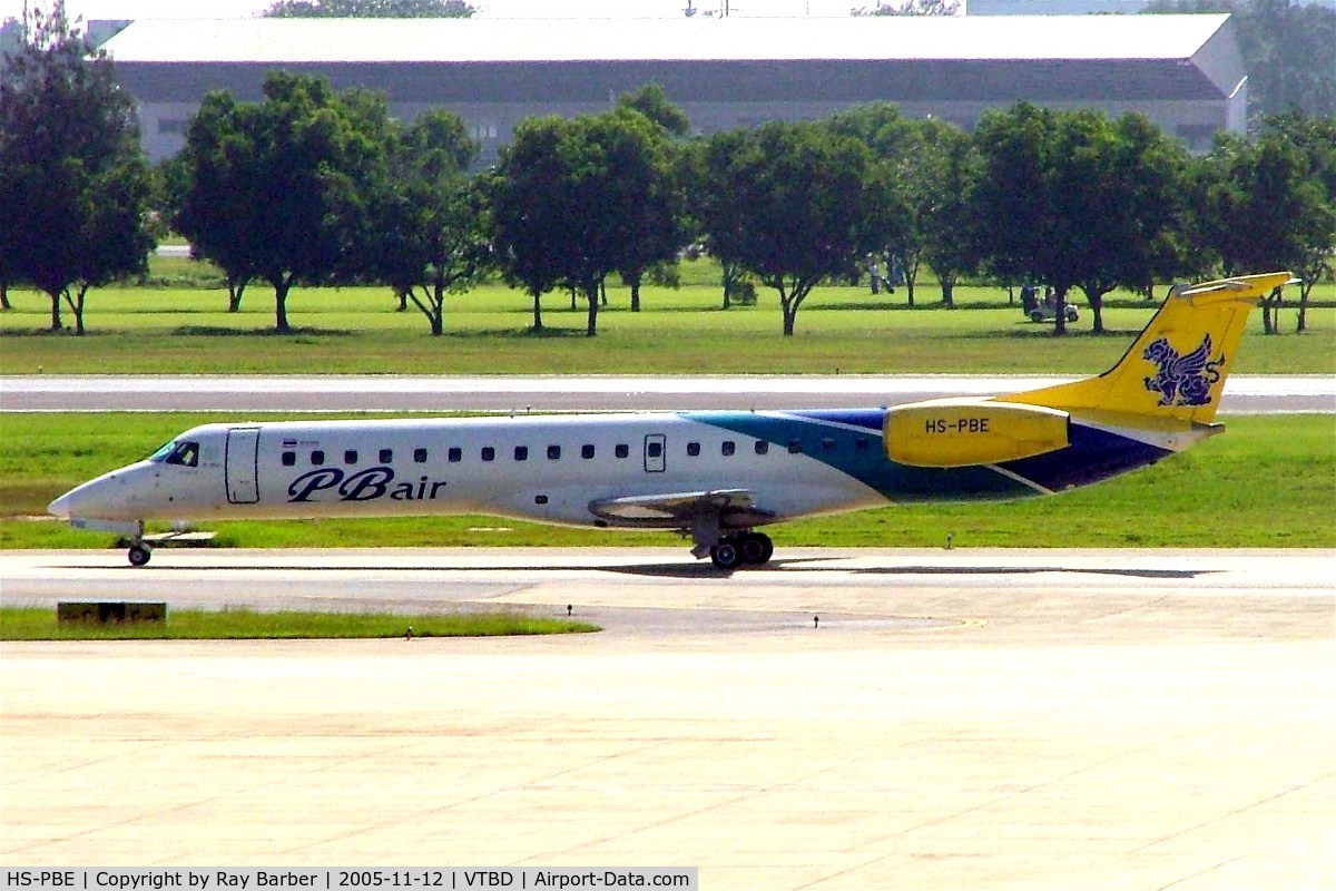 HS-PBE, 2002 Embraer ERJ-145LR (EMB-145LR) C/N 145597, Embraer ERJ-145LR [145597] (PB Air) Bangkok~HS 12/11/2005