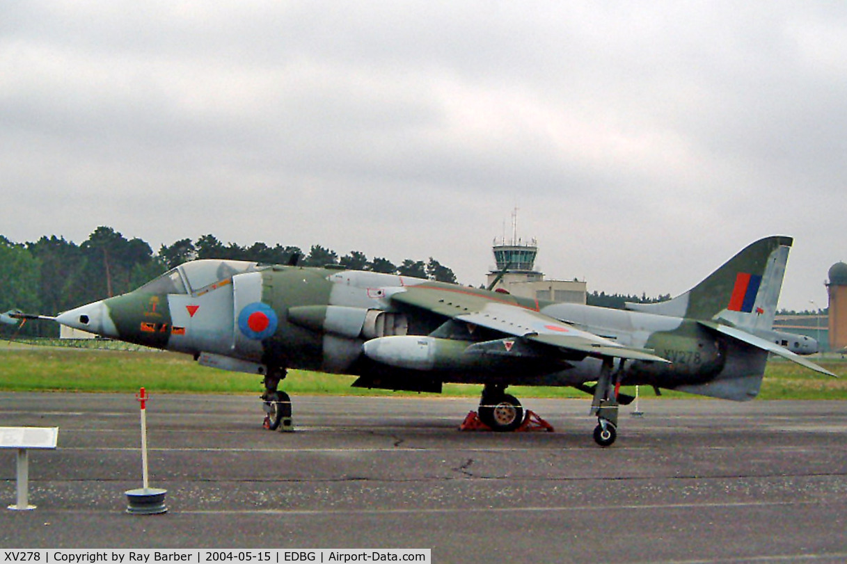 XV278, 1966 Hawker Siddeley Harrier GR.1 C/N Not found XV278, BAe Systems Harrier GR.1 [Unknown] (RAF) RAF Gatow~D 15/05/2004