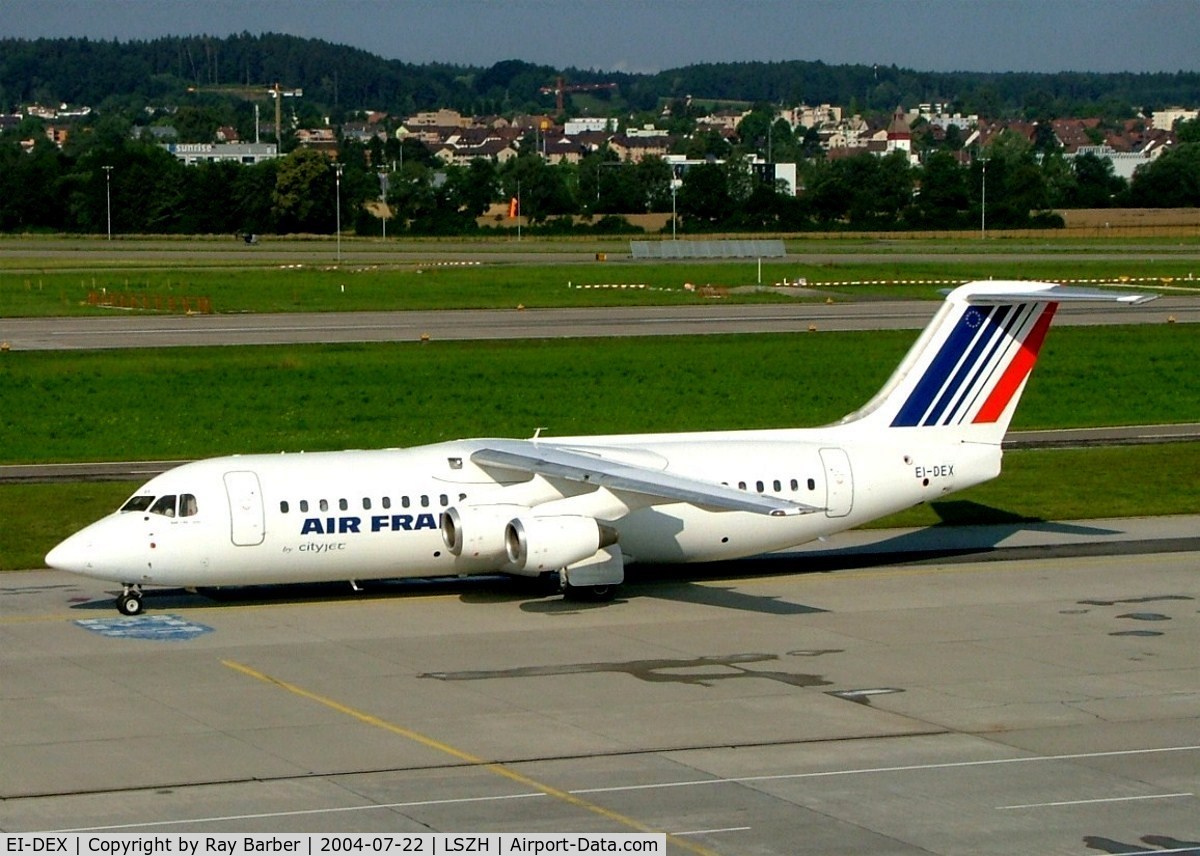 EI-DEX, 1990 British Aerospace BAe.146-300 C/N E3157, British Aerospace BAe 146-300 [E3157] (Cityjet) Zurich~HB 22/07/2004
