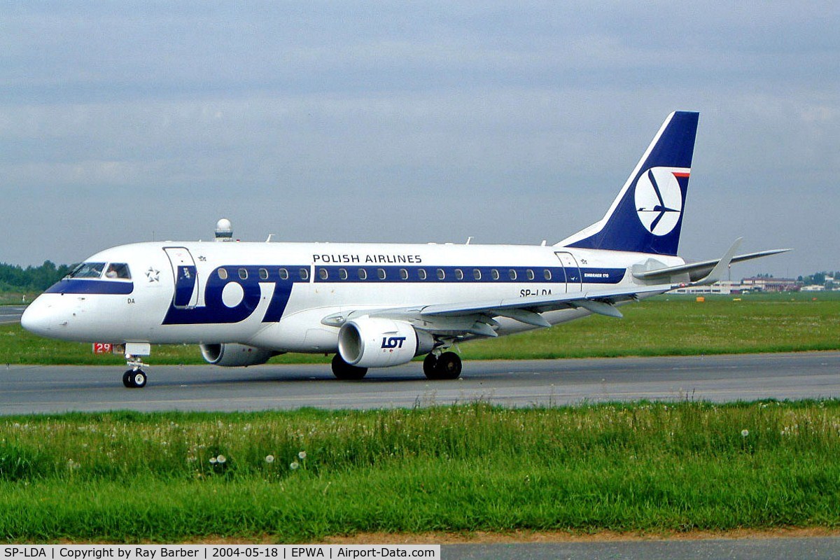 SP-LDA, 2004 Embraer 170ST (ERJ-170-100ST) C/N 17000023, Embraer Emb-170-100ST [17000023] (LOT Polish Airlines) Warsaw-Okecie~SP 18/05/2004
