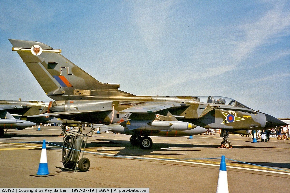 ZA492, 1983 Panavia Tornado GR.1B C/N 310/BS108/3144, BAe/Panavia Tornado GR.1B [BS108] (RAF) RAF Fairford~G 19/07/1997. Coded *FL* since converted to a GR.4.