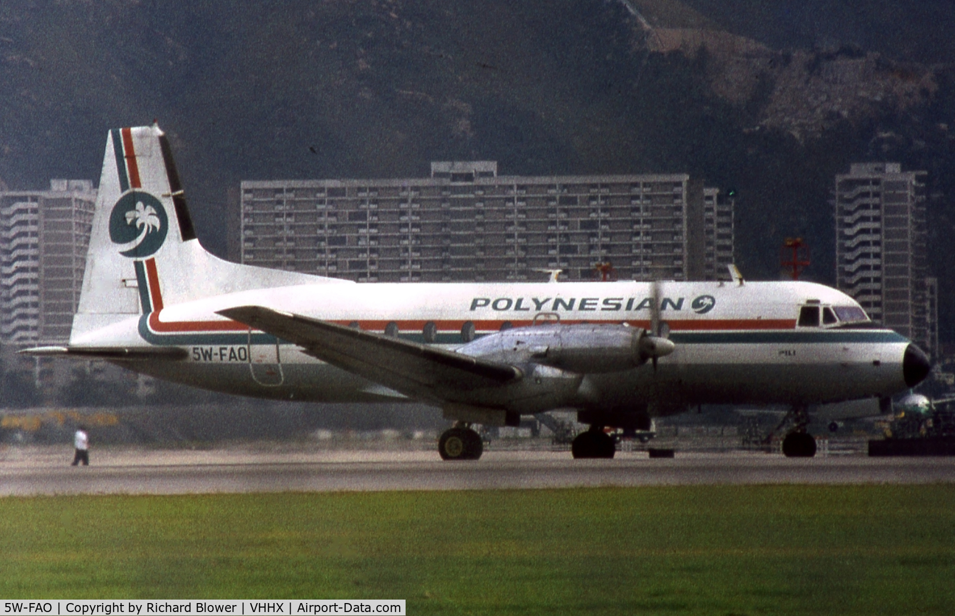 5W-FAO, 1972 Hawker Siddeley HS.748 Series 2A C/N 1714, Scan from 1981