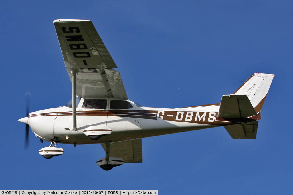 G-OBMS, 1977 Reims F172N Skyhawk C/N 1584, Reims F172N. Hibernation Fly-In, The Real Aeroplane Club, Breighton Airfield, October 2012.
