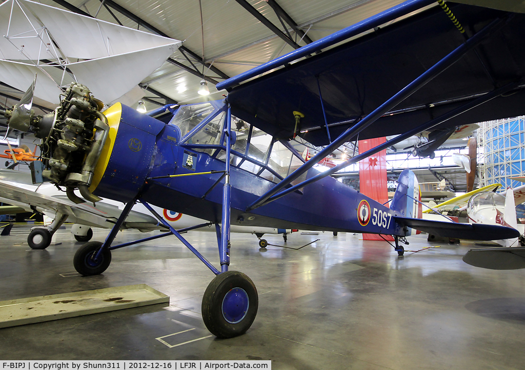 F-BIPJ, Morane-Saulnier MS-505 Criquet C/N 149, Hangared inside Angers-Marcé Museum... Aircraft flying...