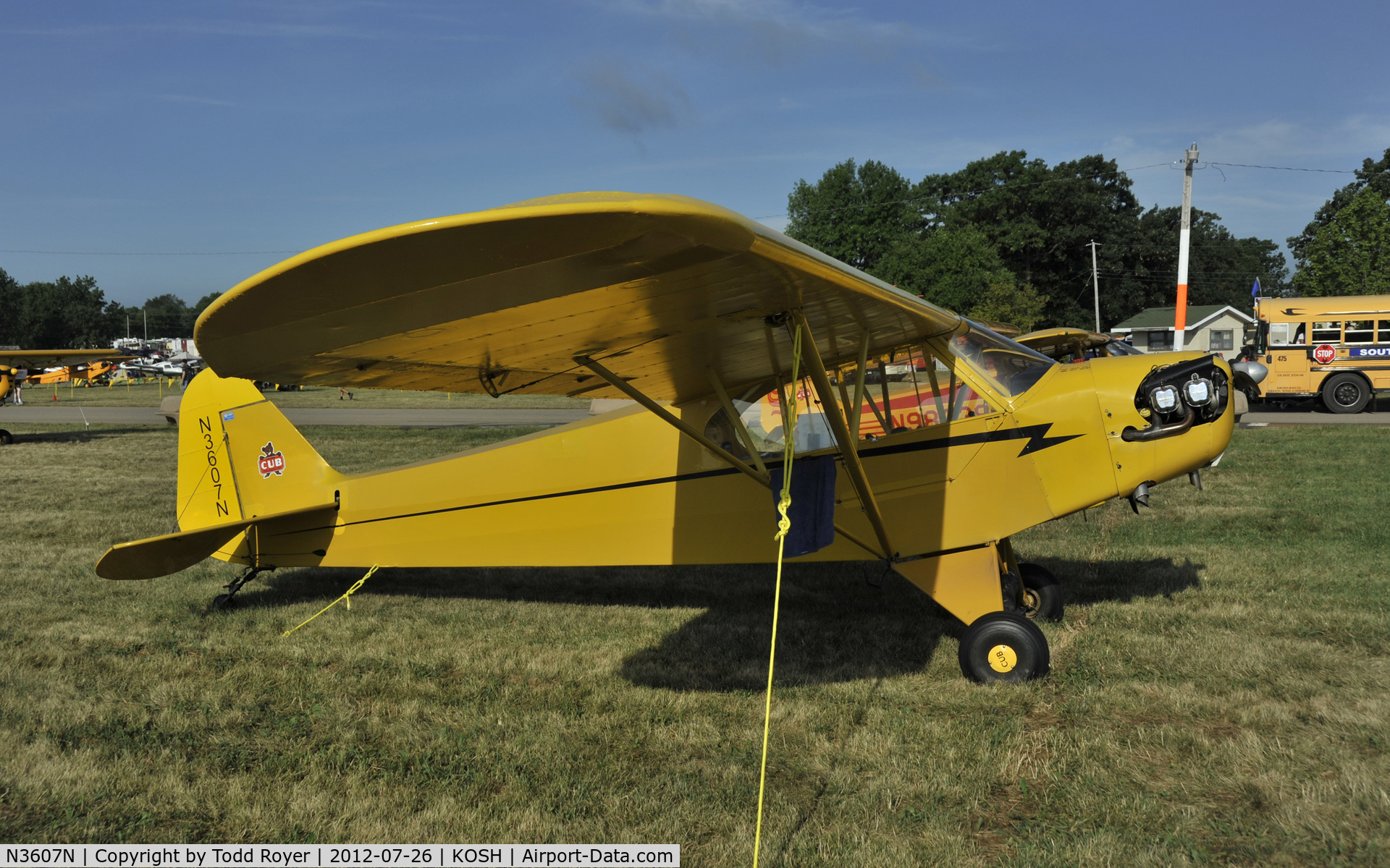 N3607N, 1947 Piper J3C-65 Cub C/N 22856, Airventure 2012