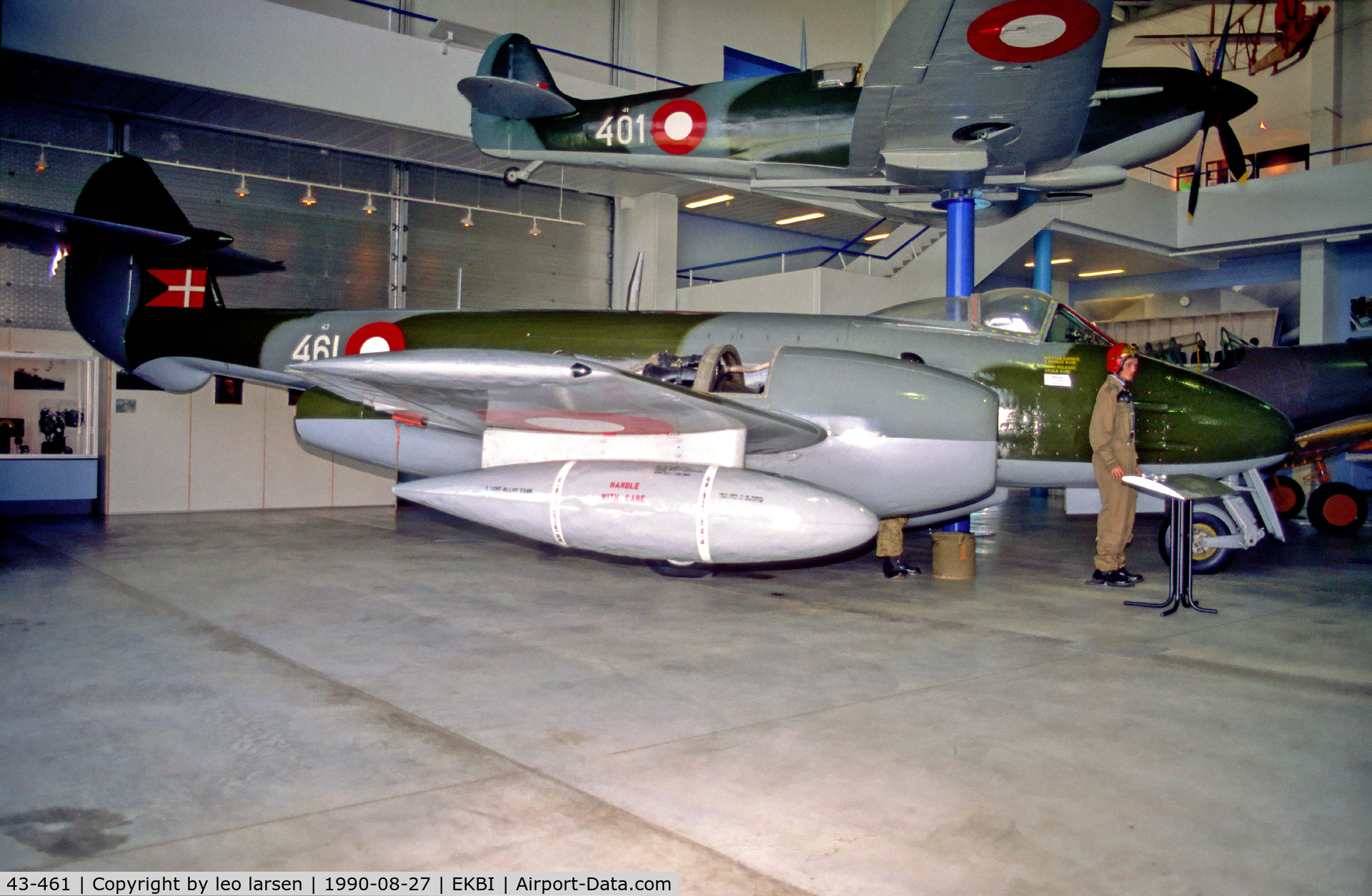 43-461, Gloster Meteor F.4 C/N G5/294, Mobillium Museum Billund 27.8.90