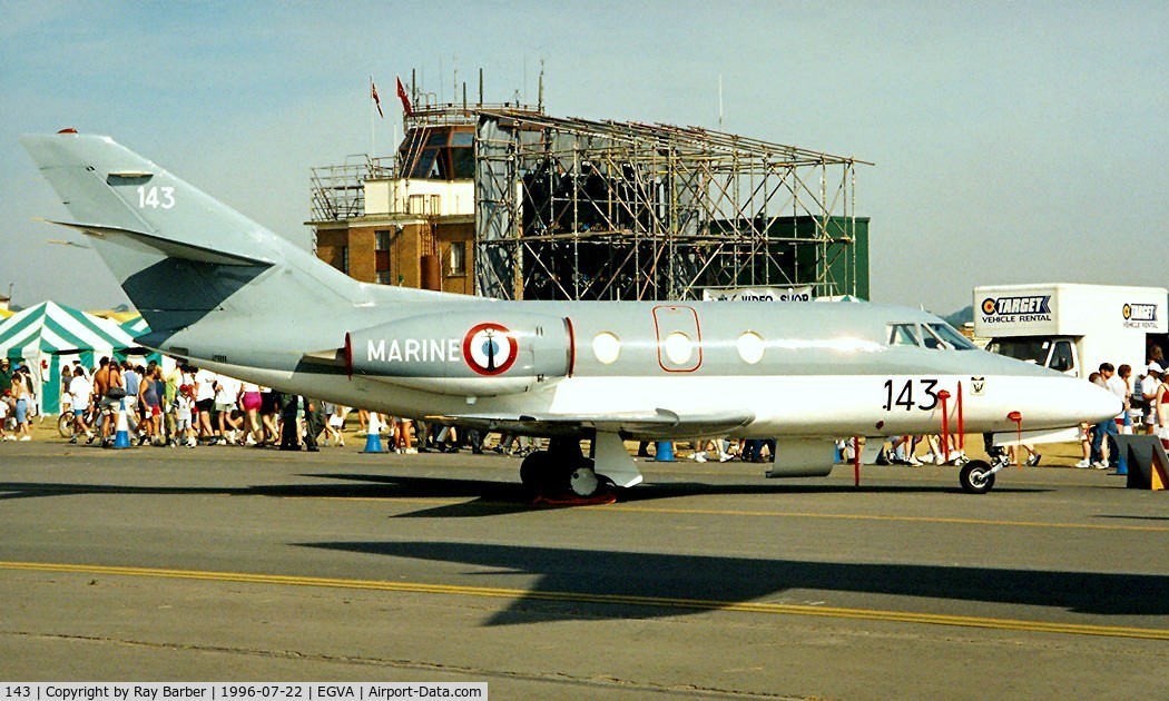 143, 1979 Dassault Falcon 10MER C/N 143, Dassault Falcon 10MER [143] (French Navy) RAF Fairford~G 22/07/1995