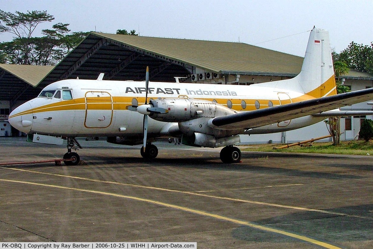 PK-OBQ, 1967 Hawker Siddeley HS.748 Series 2A C/N 1638, Avro 748 Srs.2/209 [1638] (Airfast Indonesia) Jakarta-Halim~PK 25/10/2006
