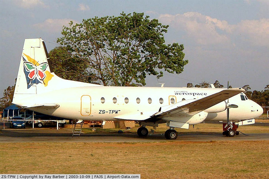 ZS-TPW, 1981 British Aerospace 748 Srs.2B/378 C/N 1784, Avro 748 Srs.2B/378 [1784] ( Executive Aerospace) Johannesburg Int~ZS 09/10/2003
