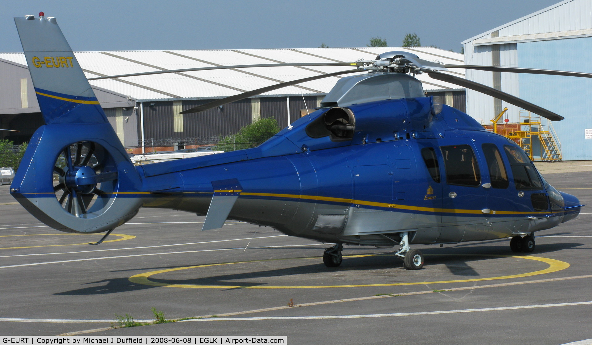 G-EURT, 2007 Eurocopter EC-155B-1 C/N 6764, Smart Eurocopter EC 155B helicopter at Blackbushe on 8th June 2008