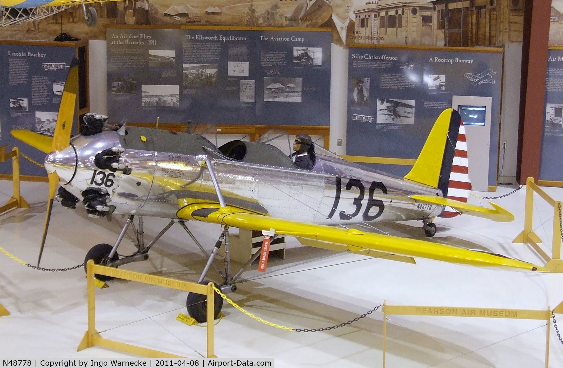 N48778, 1941 Ryan Aeronautical ST3KR C/N 1057, Ryan ST3KR (PT-22 Recruit) at the Pearson Air Museum, Vancouver WA