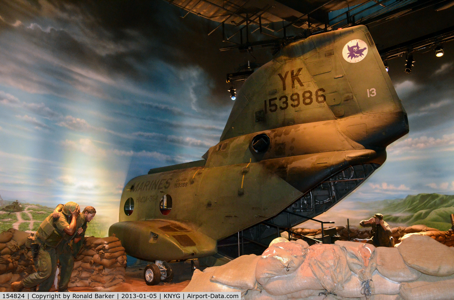 154824, Boeing Vertol CH-46E Sea Knight C/N 2431, USMC Museum  shown as 153986