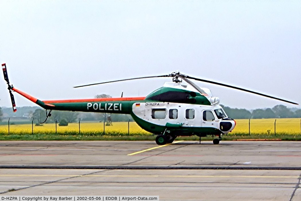 D-HZPA, 1983 Mil Mi-2 Hoplite C/N 53 8117 033, Mil Mi-2 Hoplite [538117033] (German Polizei) Berlin-Schonefeld~D 06/05/2002