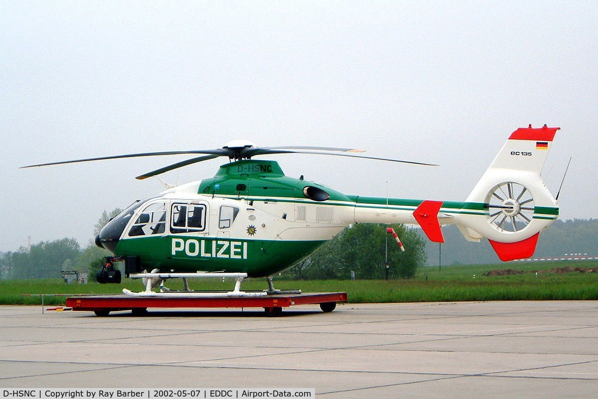 D-HSNC, 1999 Eurocopter EC-135T-1 C/N 0092, Eurocopter EC.135T1 [0092] (German Polizei) Dresden~D 07/05/2002