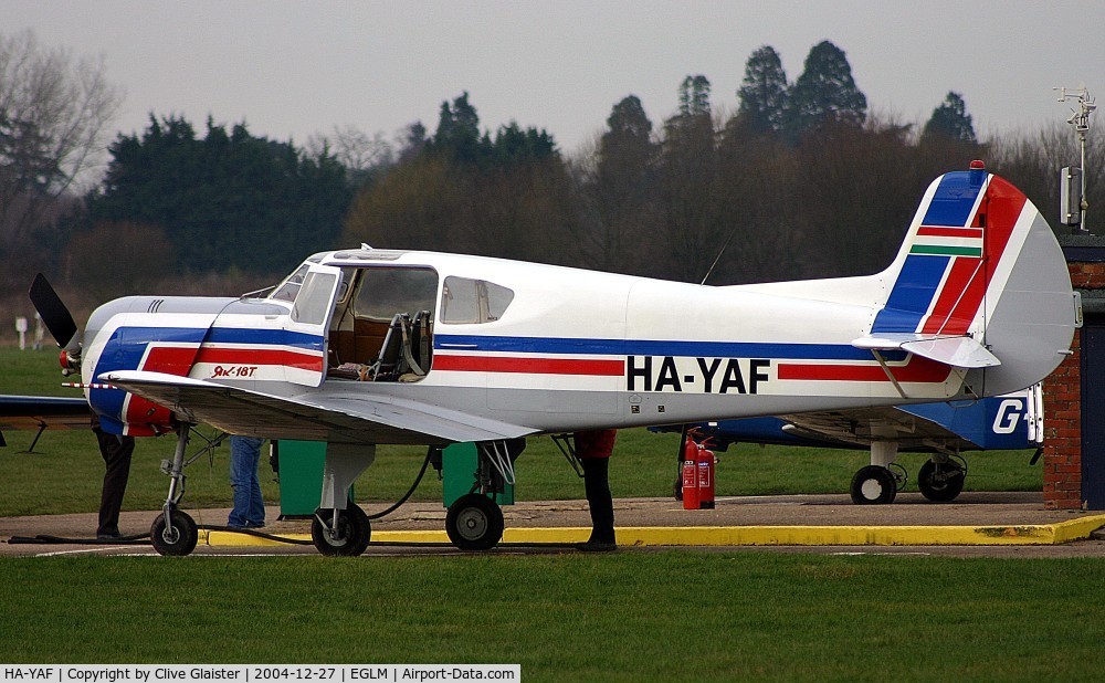 HA-YAF, 1994 Yakovlev Yak-18T C/N 08-34, North Weald based (EGSX)