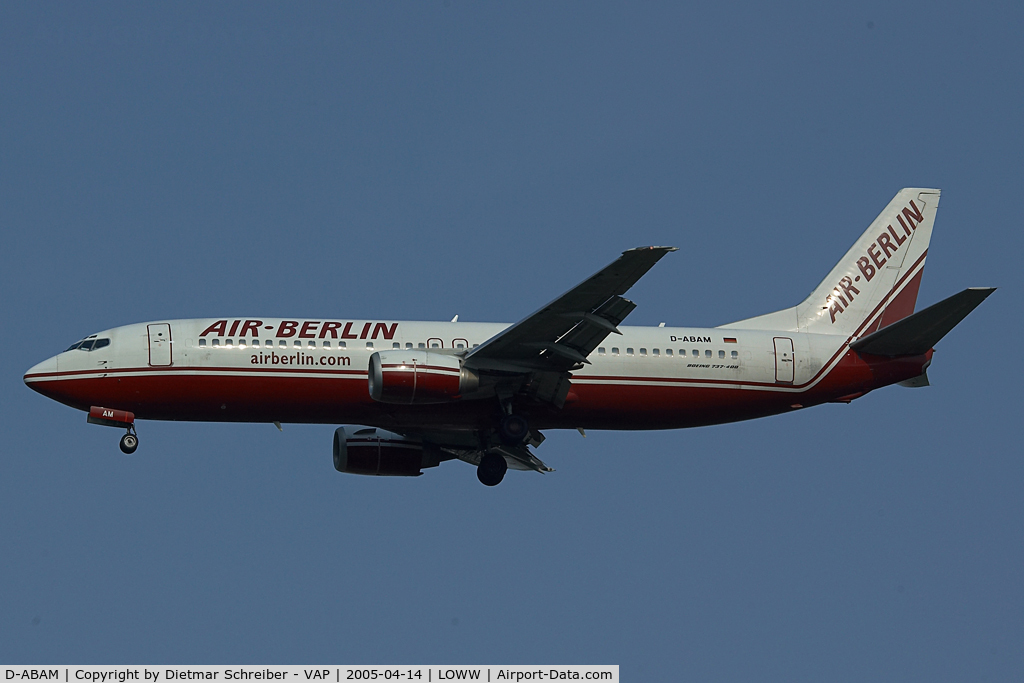 D-ABAM, 1997 Boeing 737-46J C/N 28867, Air Berlin Boeing 737-400