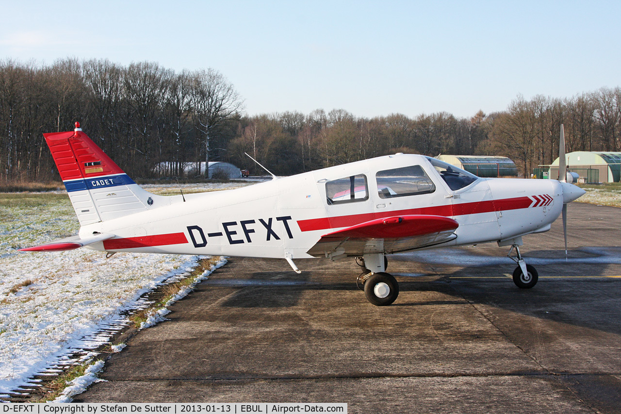 D-EFXT, Piper PA-28-161 Cadet C/N 28-41244, Parked at Aeroclub Brugge.