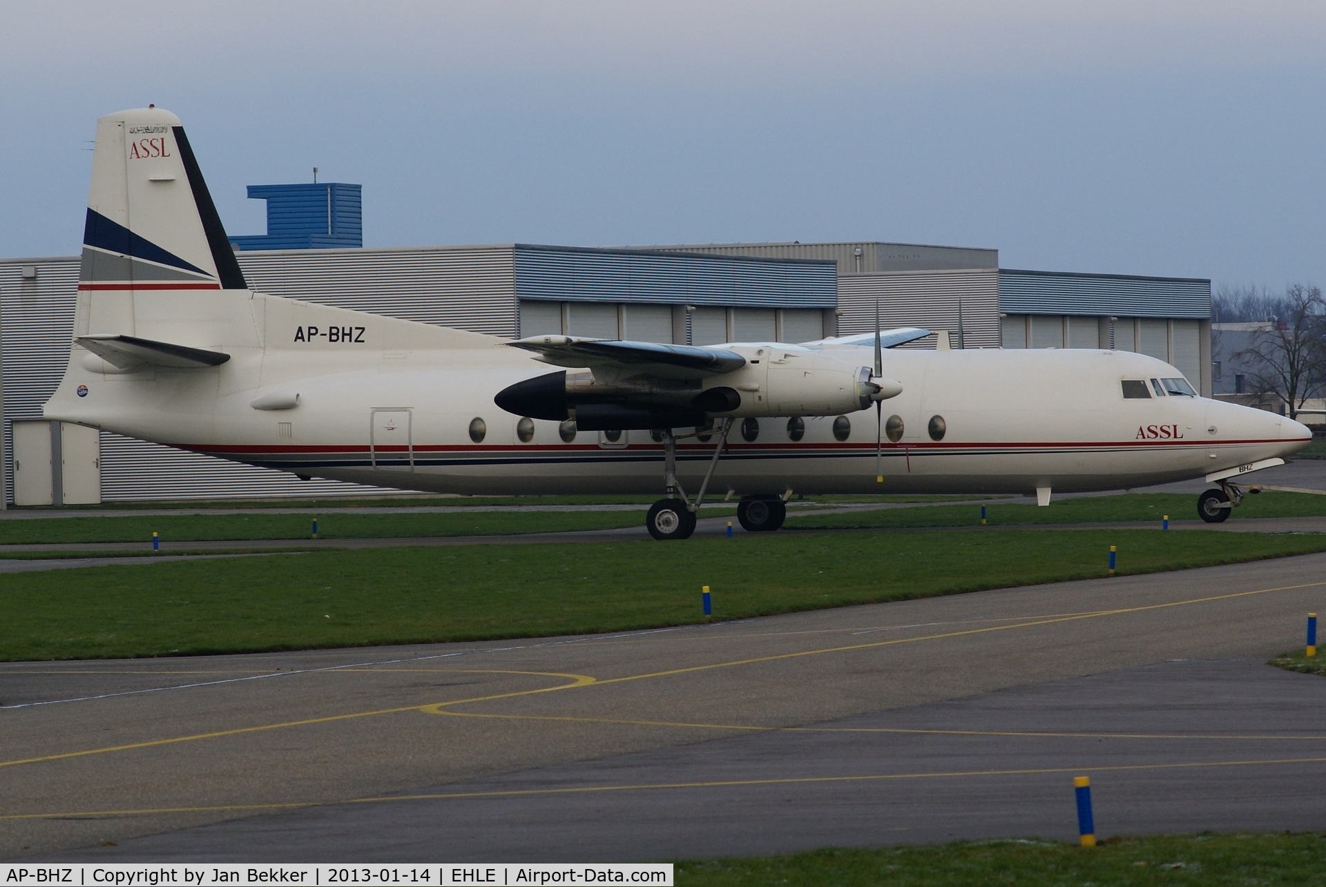 AP-BHZ, 1985 Fokker F-27-500 Friendship C/N 10686, Just arrived at Lelystad Airport. Now waiting for a buyer.