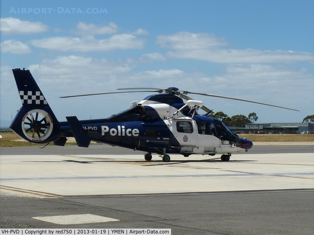 VH-PVD, 2009 Eurocopter AS-365N-3 Dauphin 2 C/N 6846, Police helicopter VH-PVD at the Essendon Base