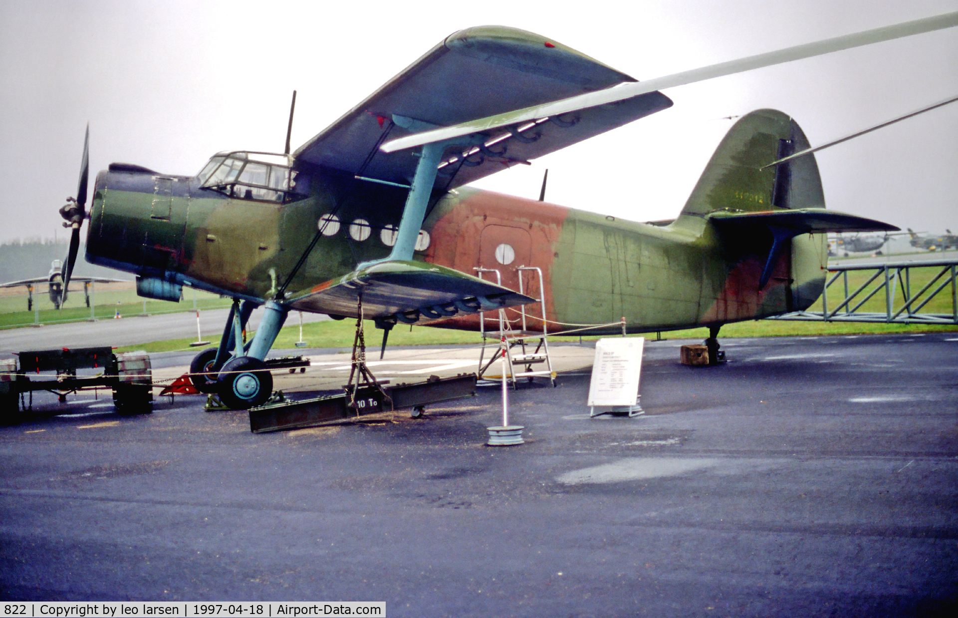 822, 1962 Antonov An-2T C/N 117047312, Gatow Lyftwaffe Museum 18.4.97