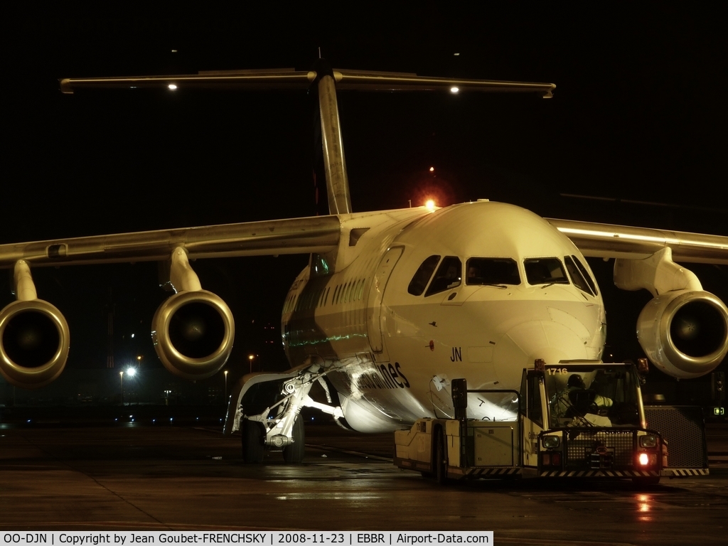 OO-DJN, 1995 British Aerospace Avro 146-RJ85 C/N E.2275, departure to Madrid