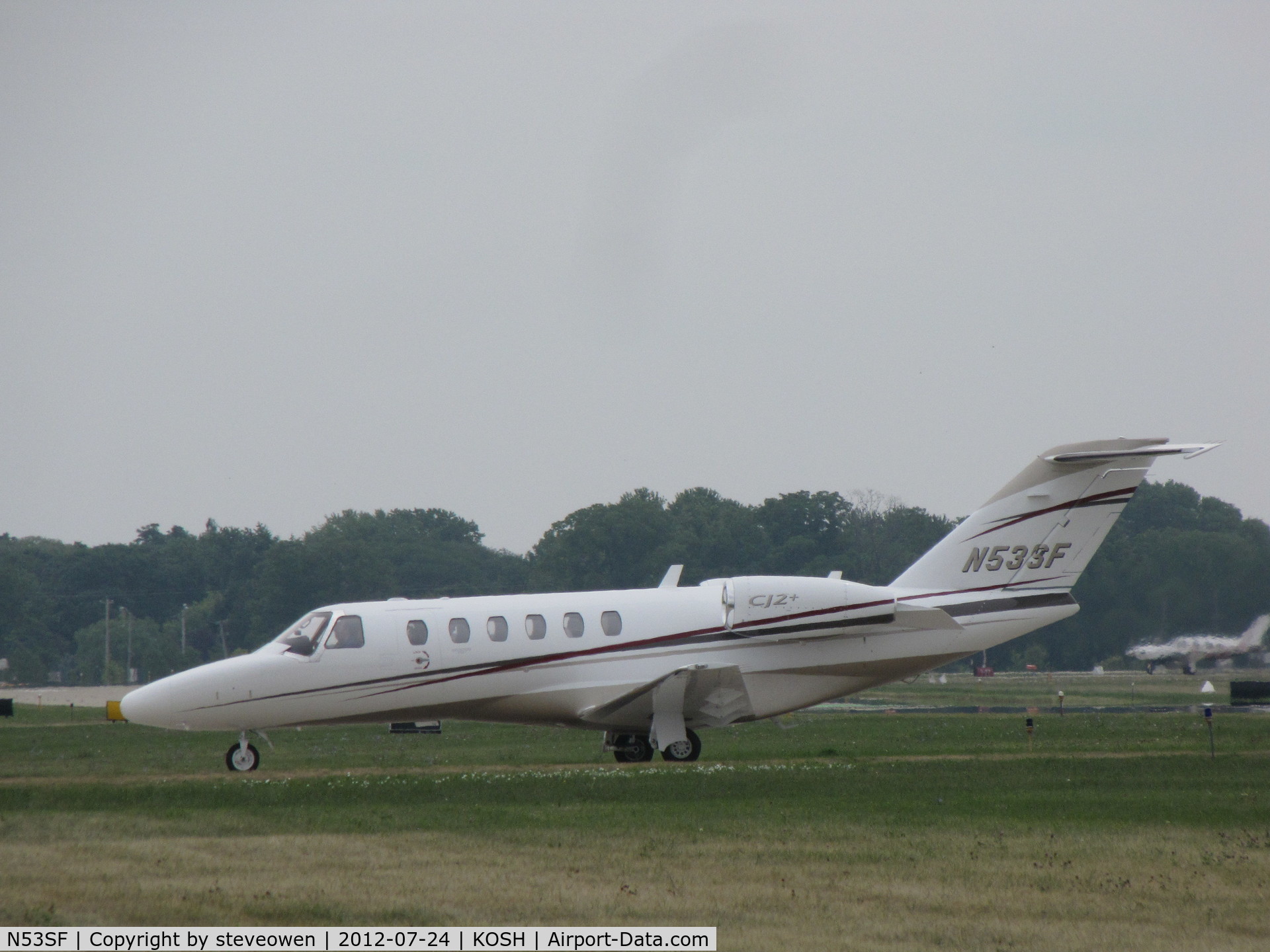 N53SF, 2005 Cessna 525B CitationJet CJ3 C/N 525B0001, Taxing in at Oshkosh