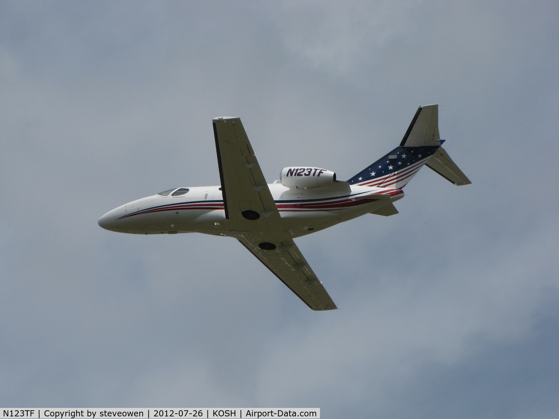 N123TF, 2009 Cessna 510 Citation Mustang Citation Mustang C/N 510-0191, Departing Oshkosh
