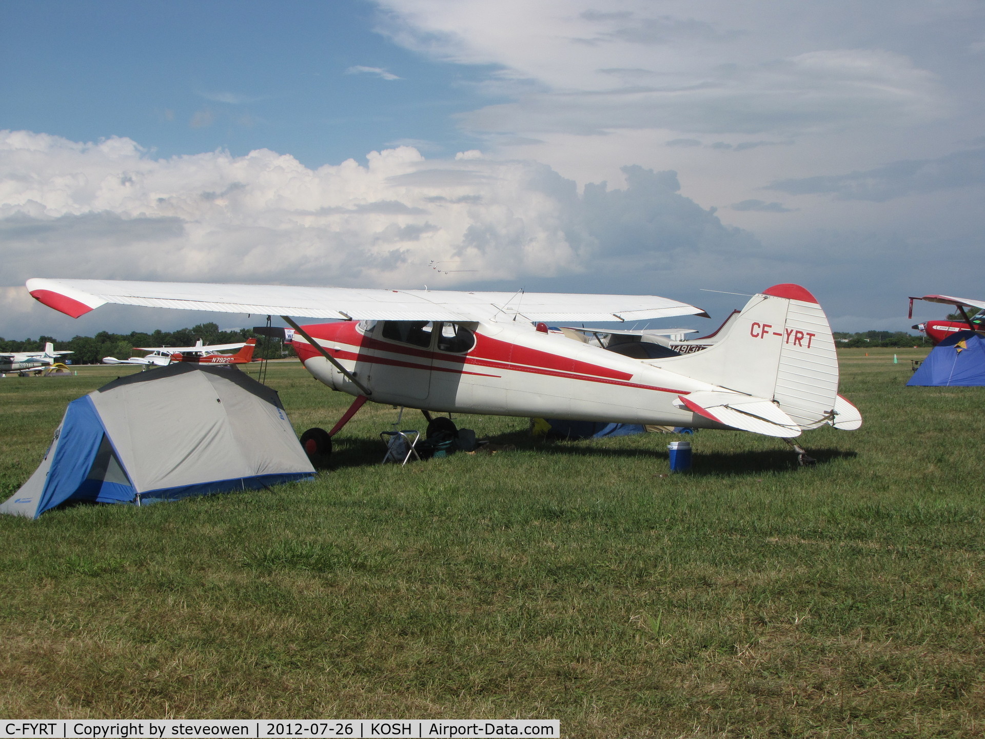 C-FYRT, 1953 Cessna 170A C/N 20395, Camp grounds at Oshkosh