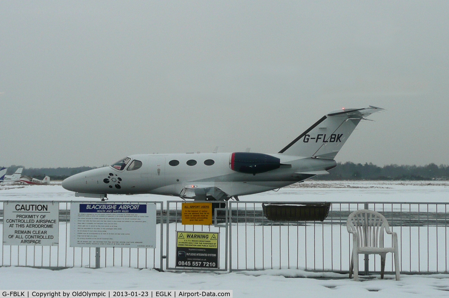 G-FBLK, 2007 Cessna 510 Citation Mustang Citation Mustang C/N 510-0027, G-FLBK Taxying to Maintenance area during airport snow closure